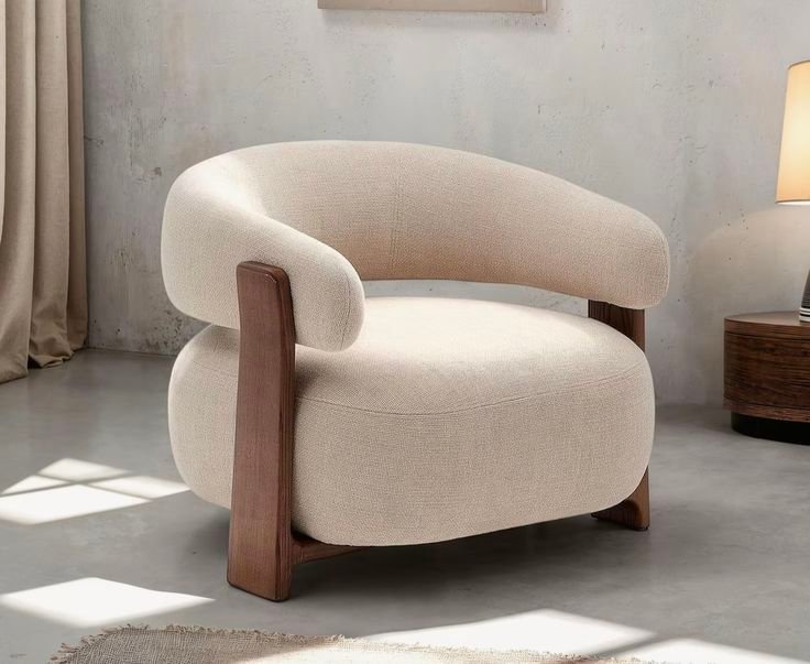 Sculptural 1 seater sofa